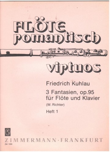 3 fantasieen voor fluit en piano heft 1