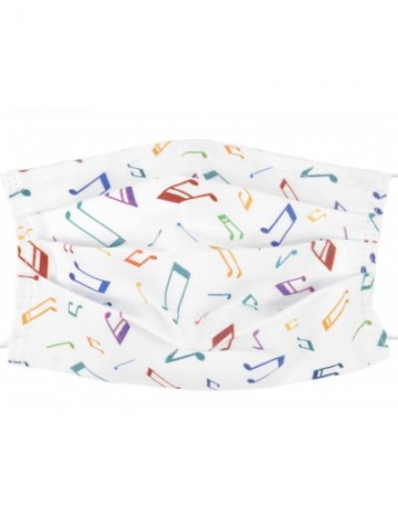 Gesichtsmaske mit musik design 19 baumwolle 2 wit
