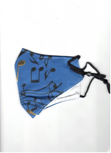 Mondkapje met muzieknoten